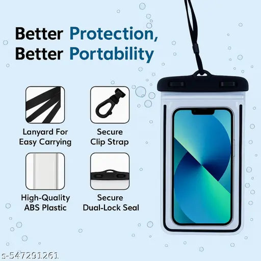 Universal Waterproof Phone Pouch | Mobile Cover for Swimming, Beach & Rain