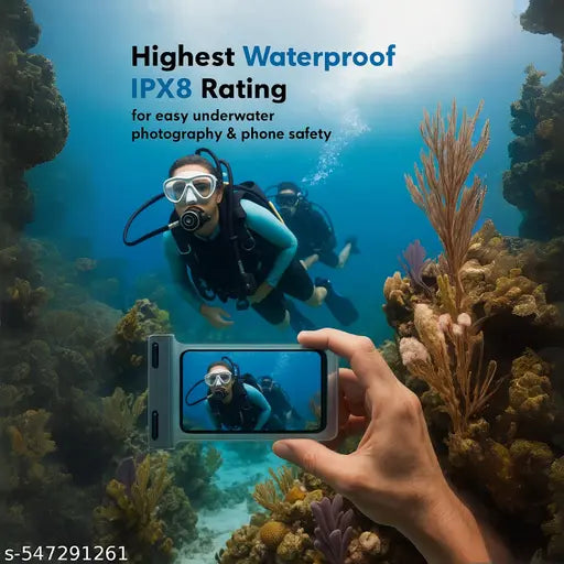 Universal Waterproof Phone Pouch | Mobile Cover for Swimming, Beach & Rain