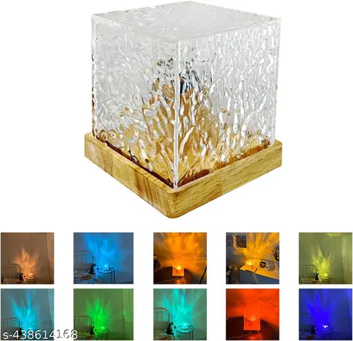 Ocean Wave Projector Lamp | 3D LED Crystal Light for Bedroom Ambience & Decor