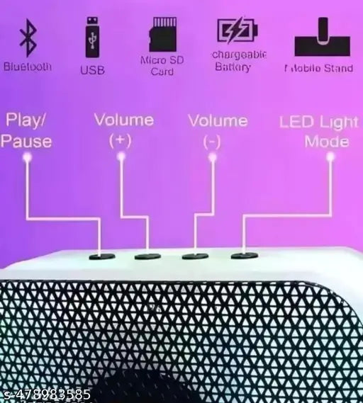Mini Wireless Bluetooth Speaker – Model 412 (Red)