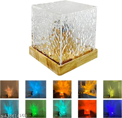 Ocean Wave Projector Lamp | 3D LED Crystal Light for Bedroom Ambience & Decor