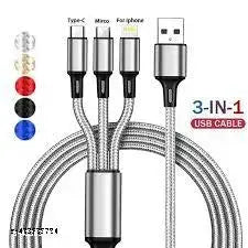 3 IN 1 Data Cables Multicolor