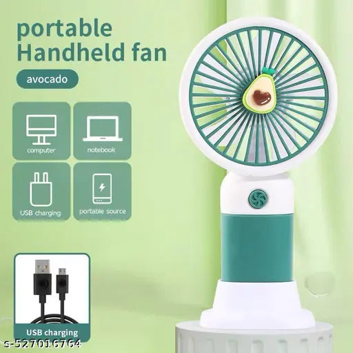 Cartoon USB Mini Fan & Phone Holder | Rechargeable (Pack of 2)
